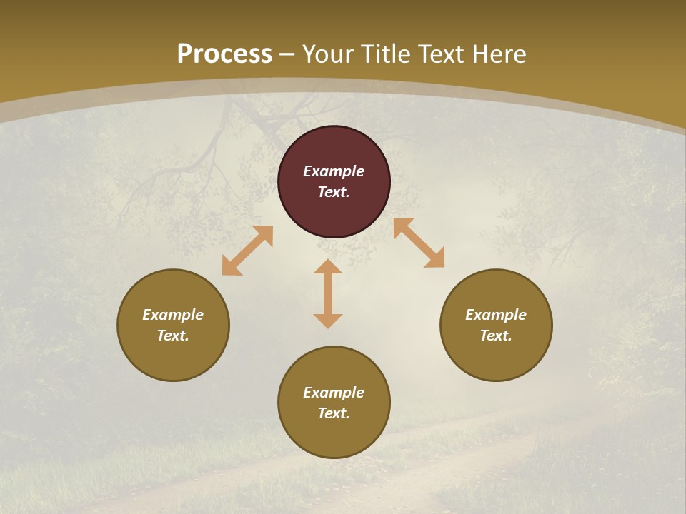 Forest Road Landscape PowerPoint Template