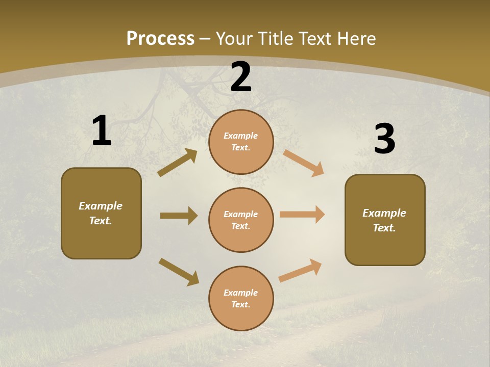 Forest Road Landscape PowerPoint Template