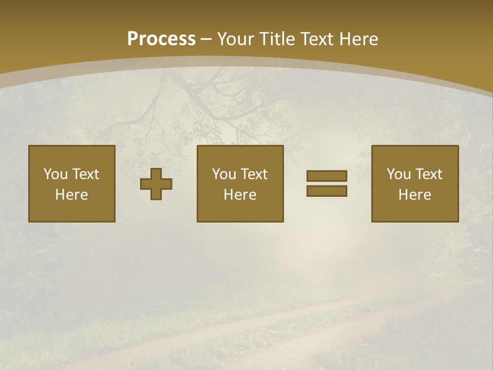 Forest Road Landscape PowerPoint Template