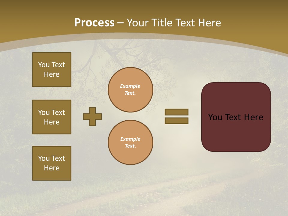 Forest Road Landscape PowerPoint Template