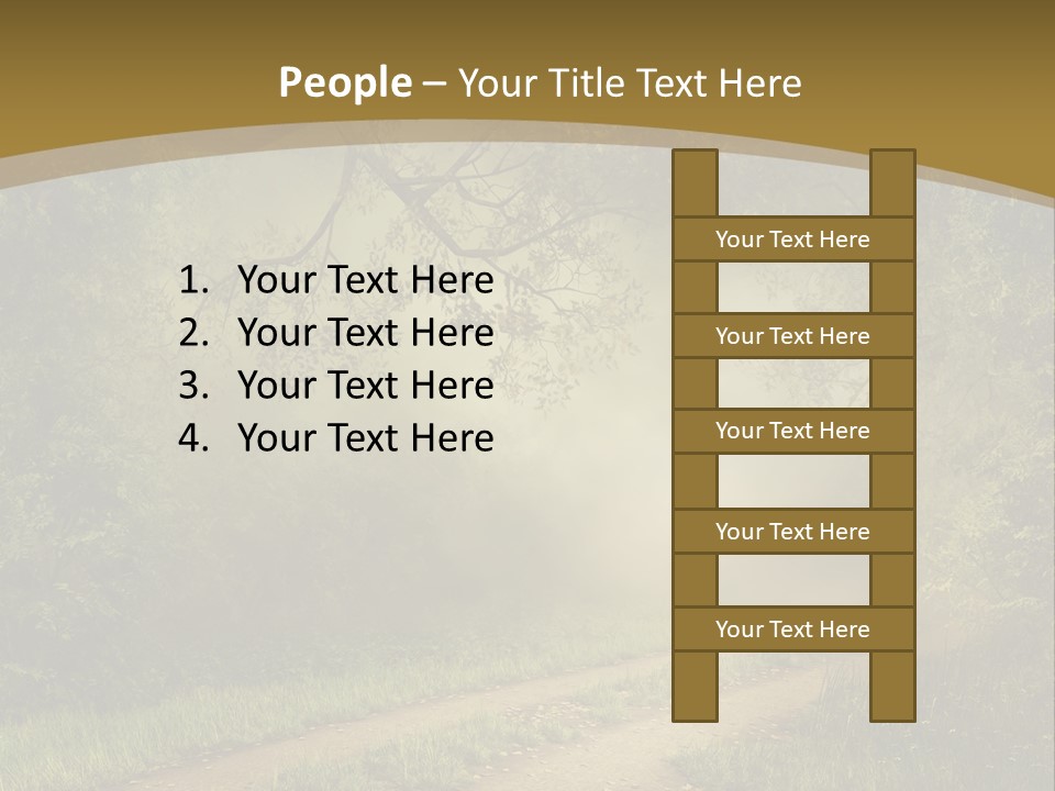 Forest Road Landscape PowerPoint Template