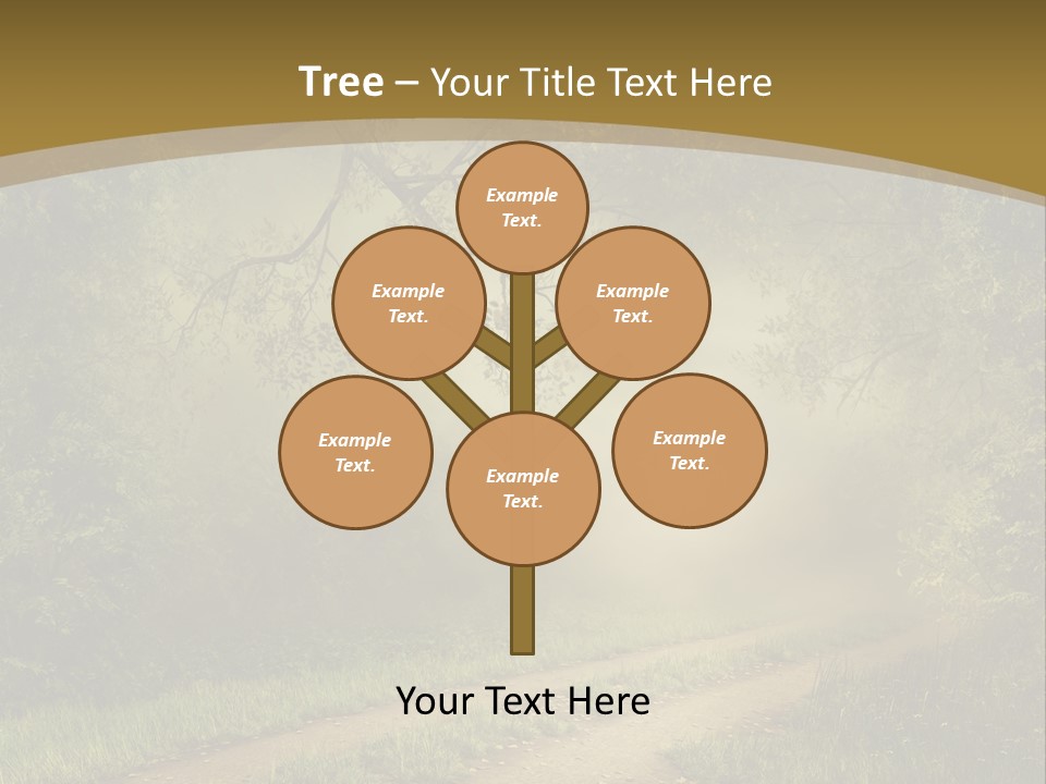 Forest Road Landscape PowerPoint Template