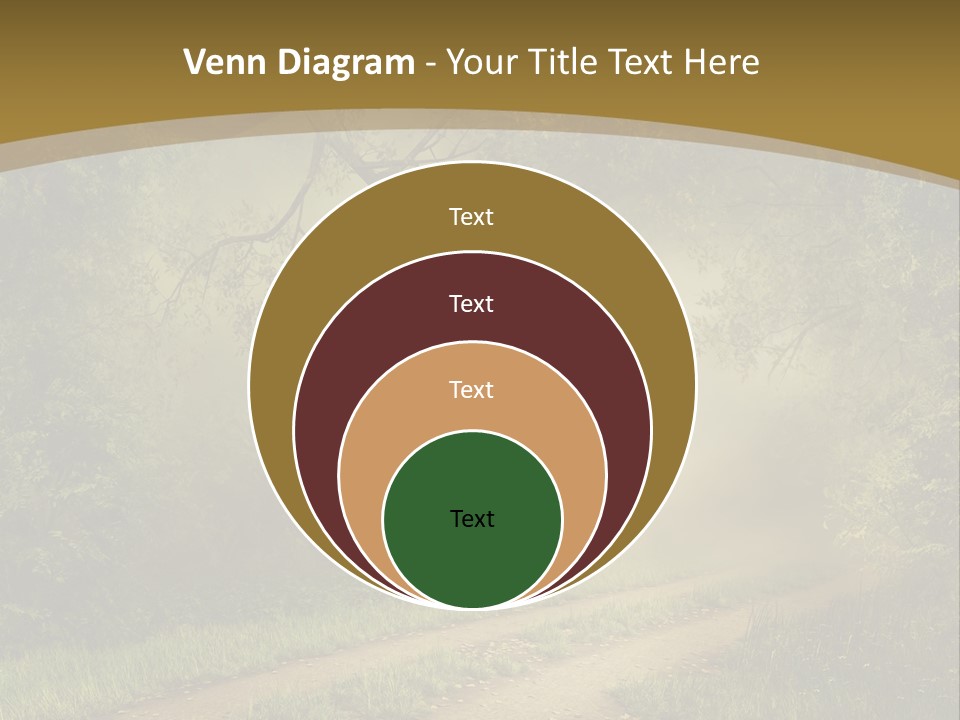 Forest Road Landscape PowerPoint Template