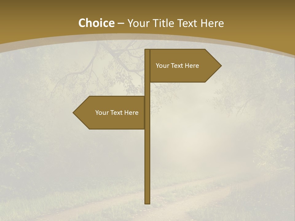 Forest Road Landscape PowerPoint Template