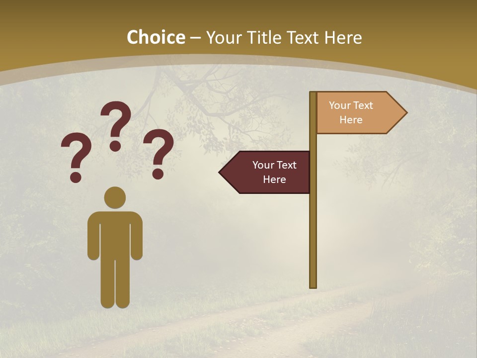 Forest Road Landscape PowerPoint Template