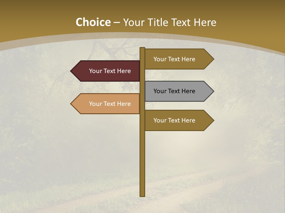 Forest Road Landscape PowerPoint Template