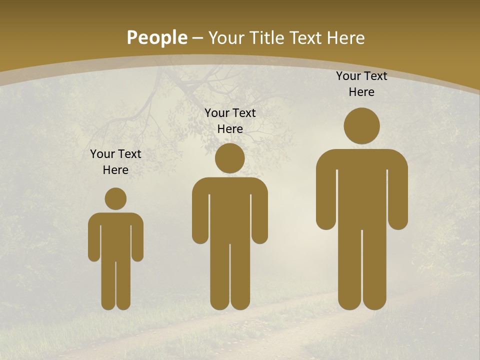 Forest Road Landscape PowerPoint Template