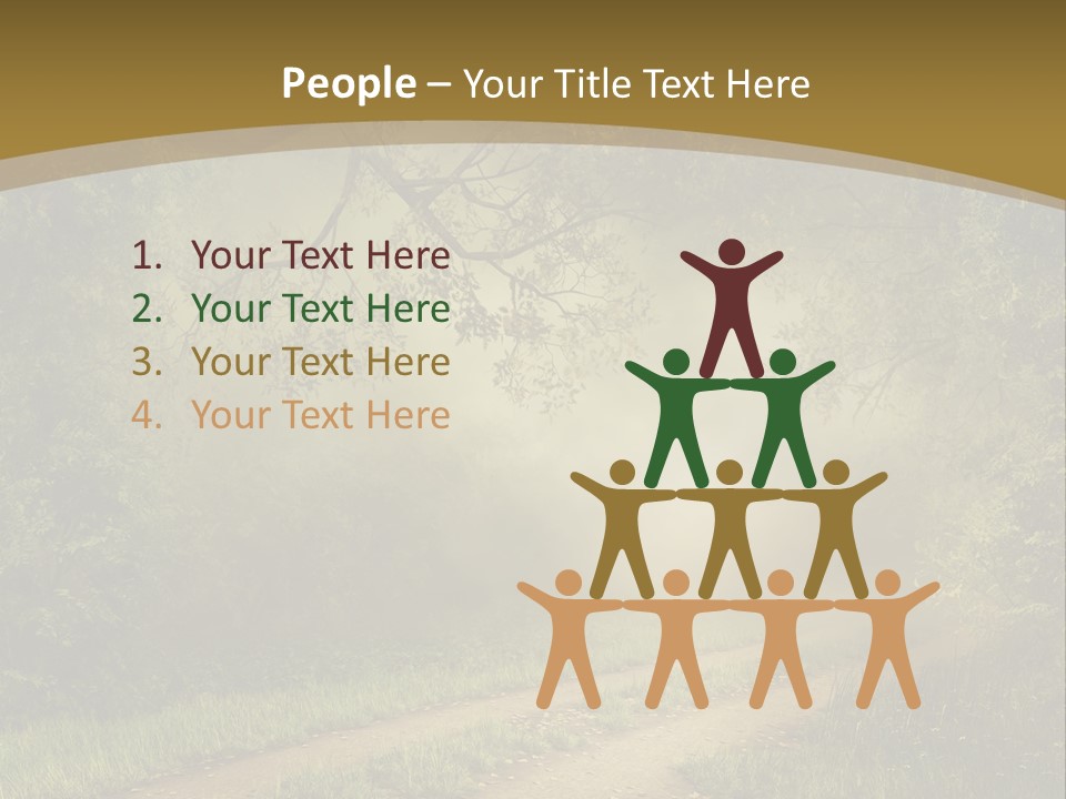 Forest Road Landscape PowerPoint Template