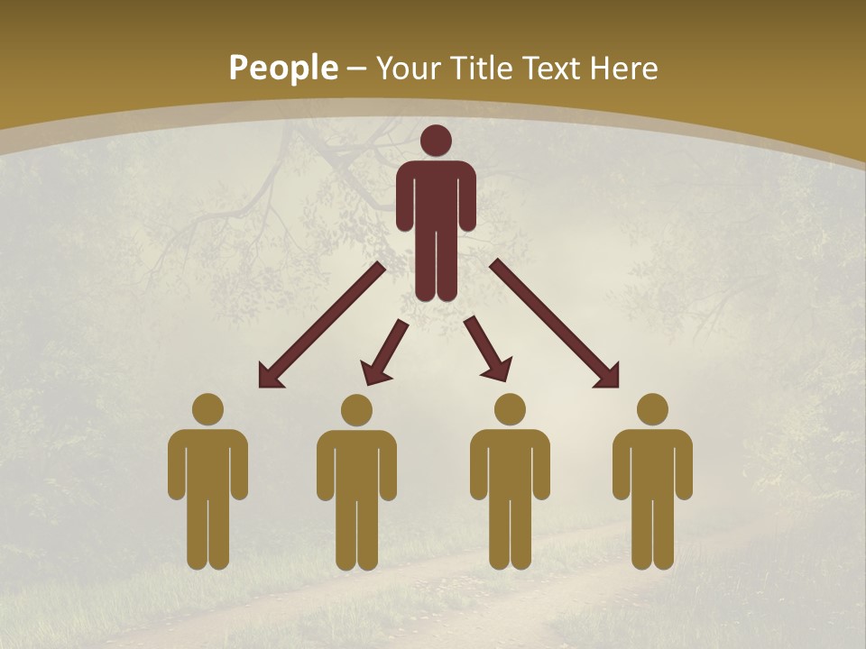 Forest Road Landscape PowerPoint Template