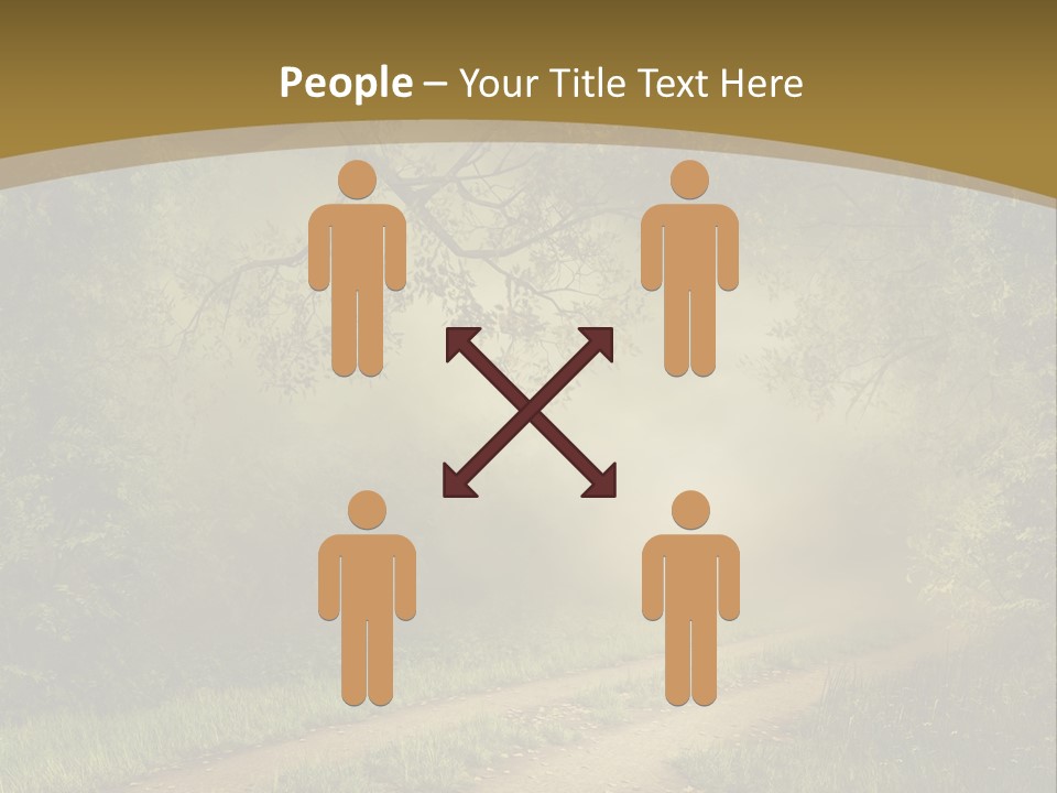 Forest Road Landscape PowerPoint Template