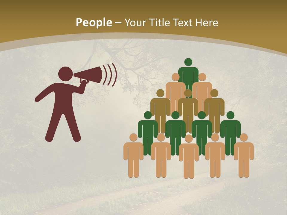 Forest Road Landscape PowerPoint Template