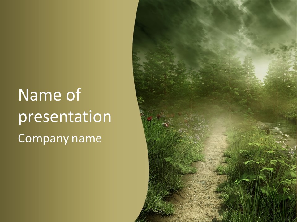 Seasonal Landscape Fantasy PowerPoint Template