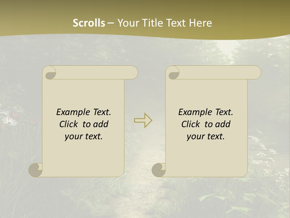 Seasonal Landscape Fantasy PowerPoint Template