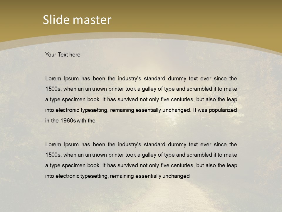 Sunset Background Forest PowerPoint Template