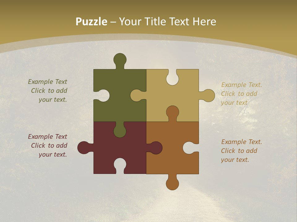 Sunset Background Forest PowerPoint Template