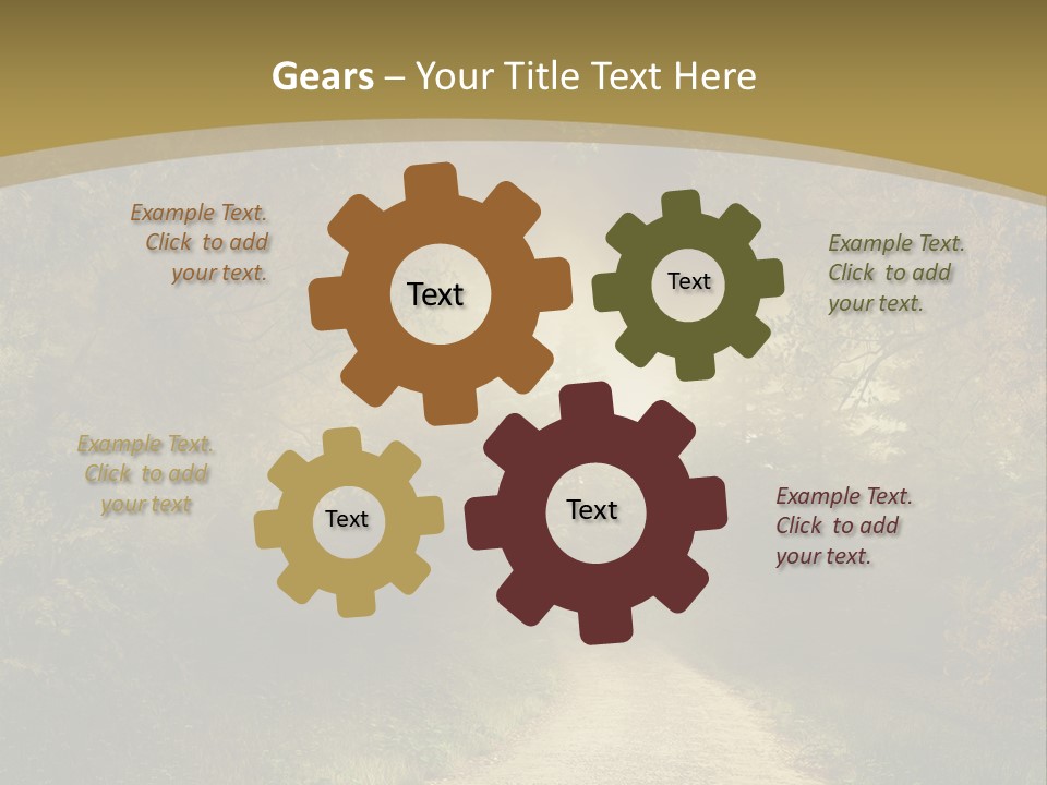 Sunset Background Forest PowerPoint Template