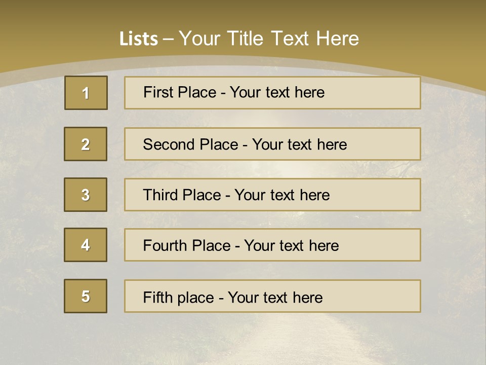 Sunset Background Forest PowerPoint Template