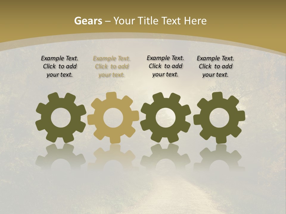 Sunset Background Forest PowerPoint Template