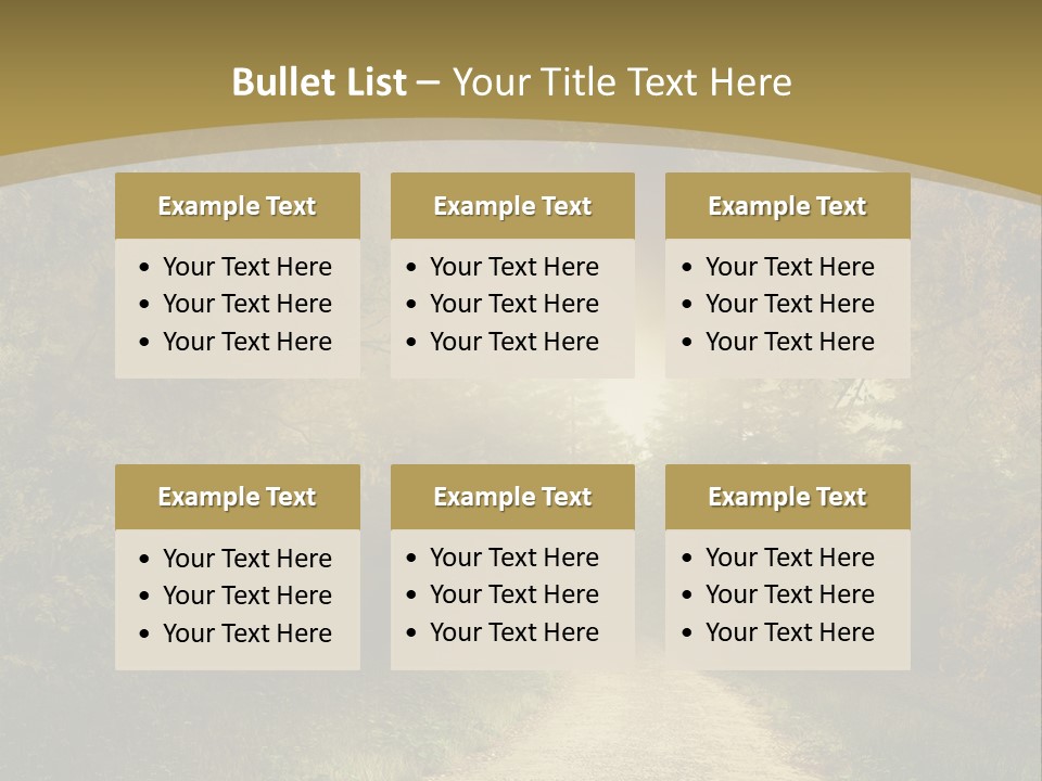Sunset Background Forest PowerPoint Template
