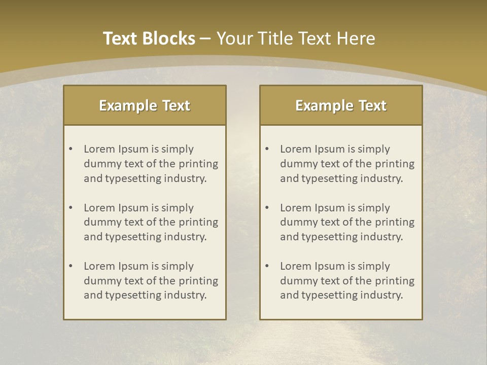 Sunset Background Forest PowerPoint Template