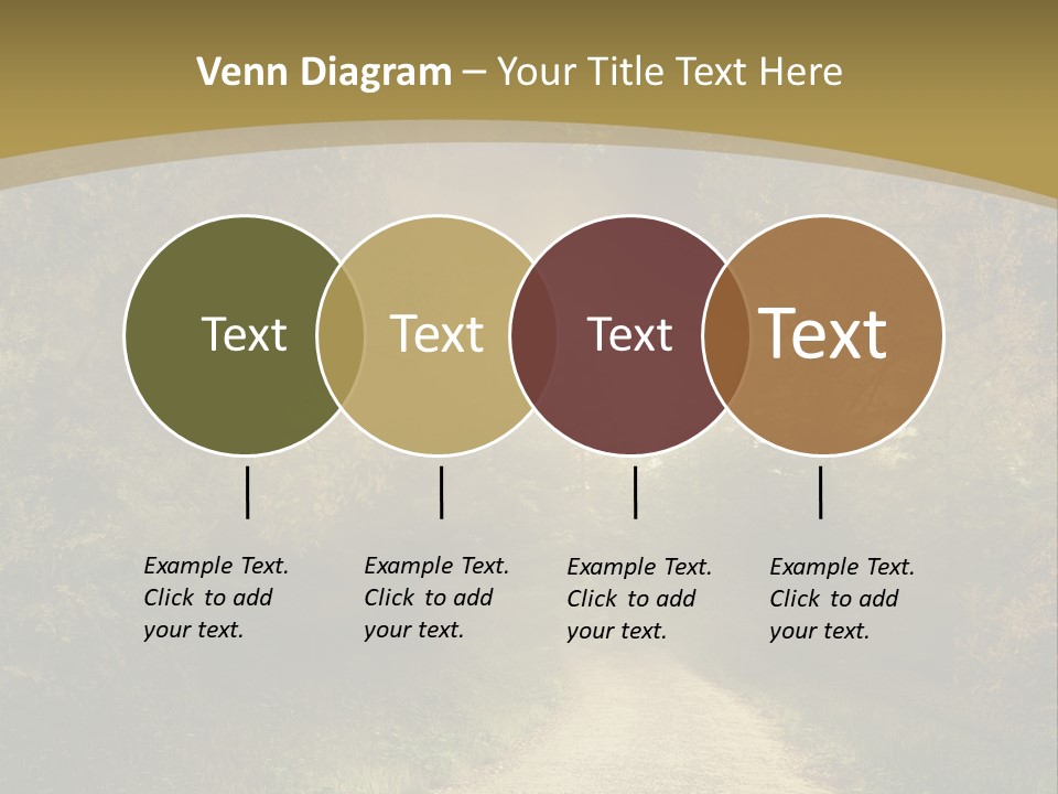 Sunset Background Forest PowerPoint Template