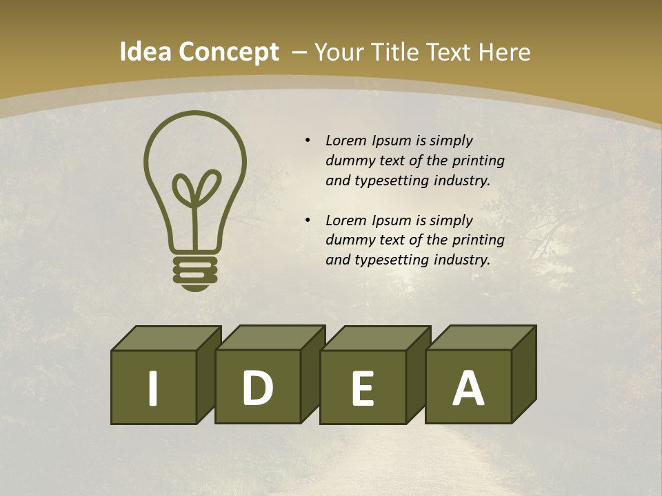 Sunset Background Forest PowerPoint Template
