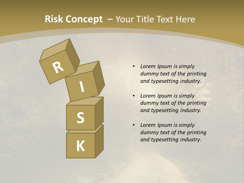 Sunset Background Forest PowerPoint Template