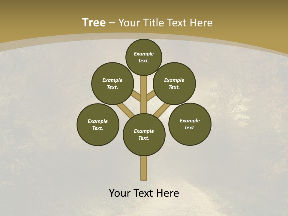 Sunset Background Forest PowerPoint Template