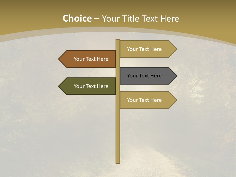 Sunset Background Forest PowerPoint Template