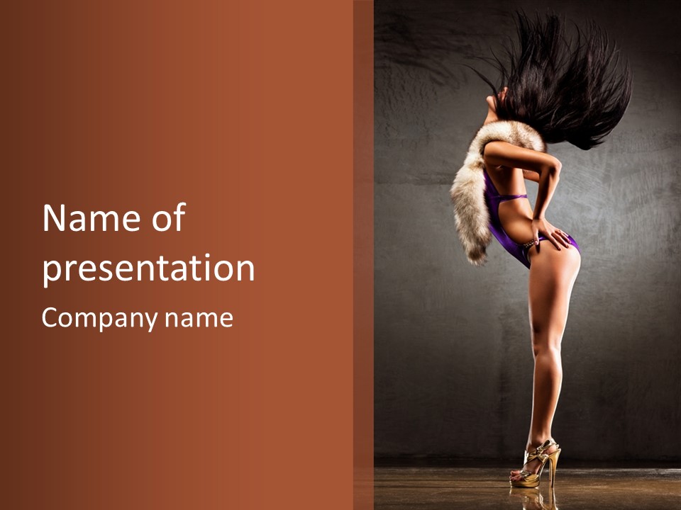 Beautiful Young Babe PowerPoint Template