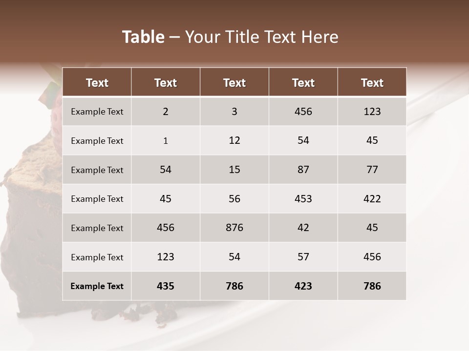 Gourmet White Food PowerPoint Template