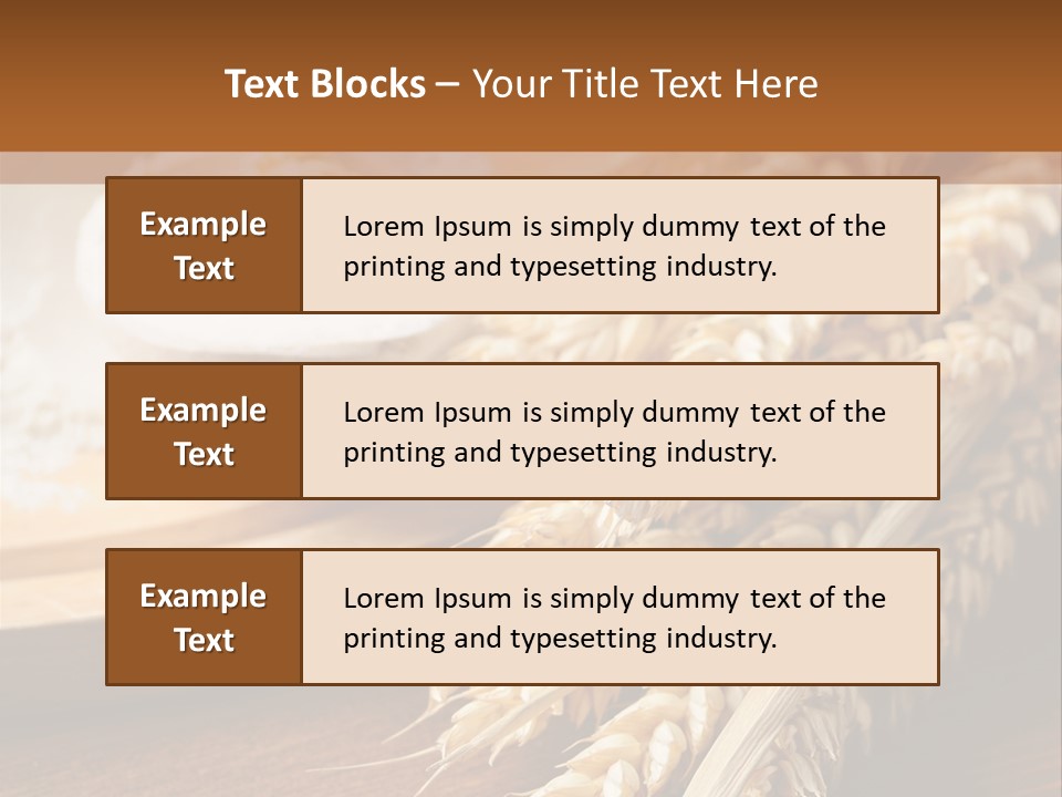 Barley Product Round PowerPoint Template