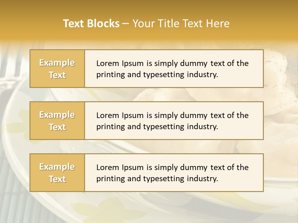 Appetizing Russian Manti PowerPoint Template