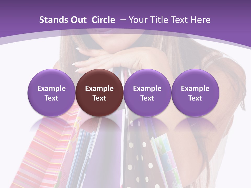 White Background Happy Caucasian PowerPoint Template