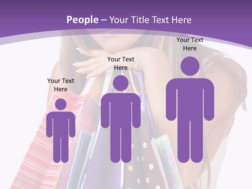 White Background Happy Caucasian PowerPoint Template