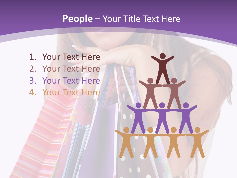 White Background Happy Caucasian PowerPoint Template