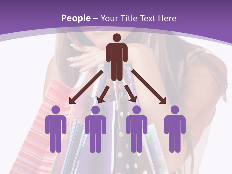 White Background Happy Caucasian PowerPoint Template