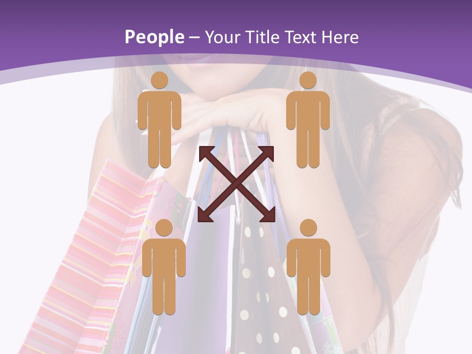 White Background Happy Caucasian PowerPoint Template