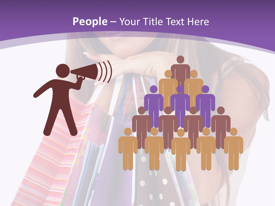 White Background Happy Caucasian PowerPoint Template