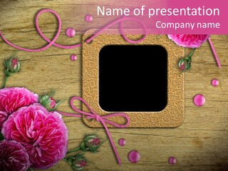 Thread Scratch Rose PowerPoint Template