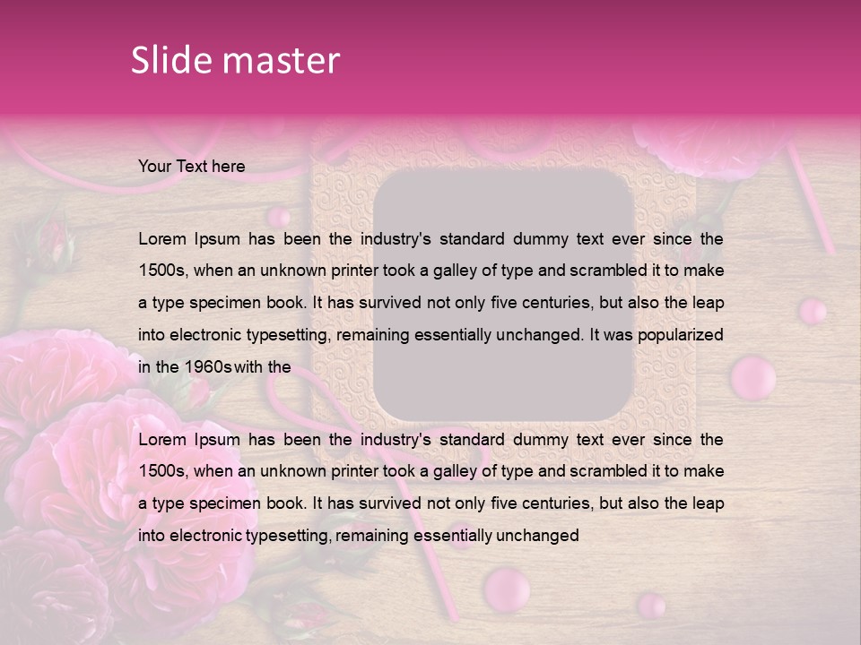 Thread Scratch Rose PowerPoint Template