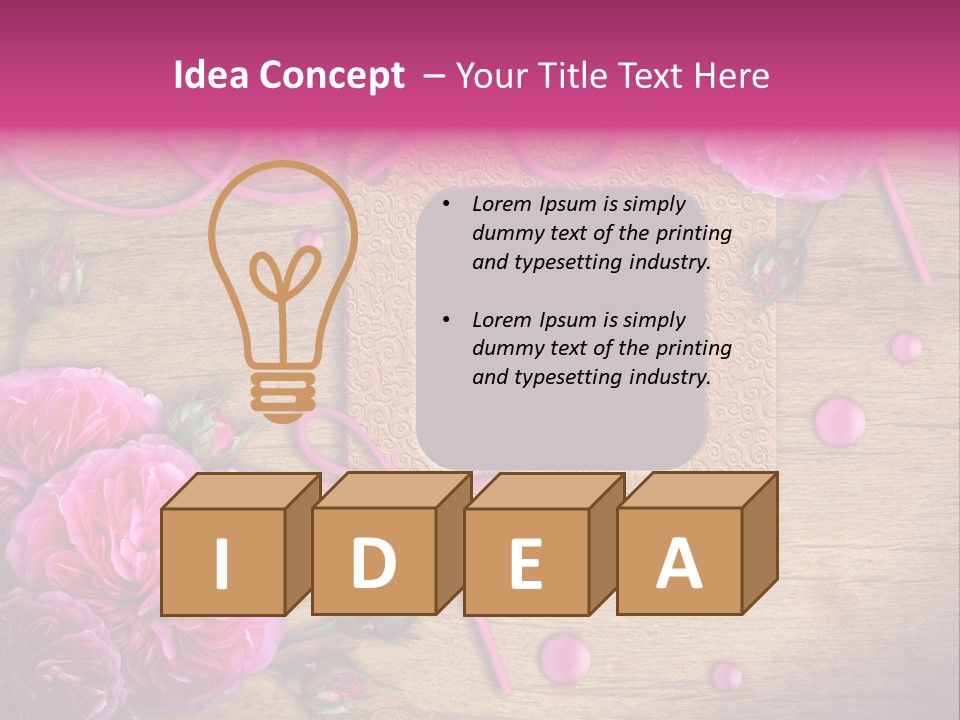Thread Scratch Rose PowerPoint Template
