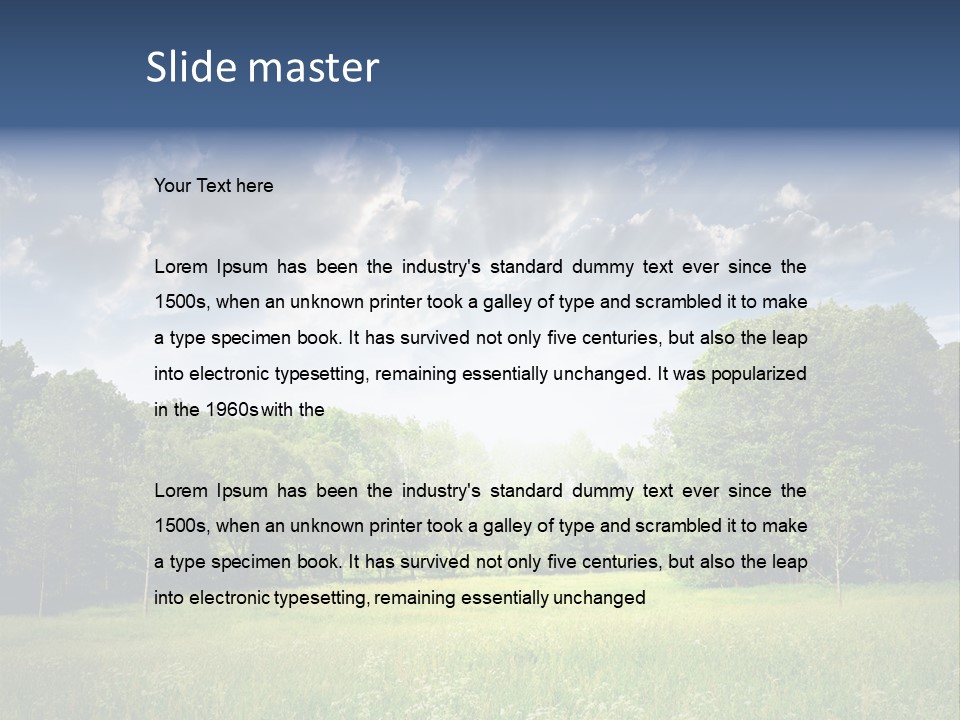 Park Shadows Outdoors PowerPoint Template