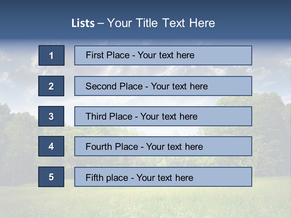 Park Shadows Outdoors PowerPoint Template