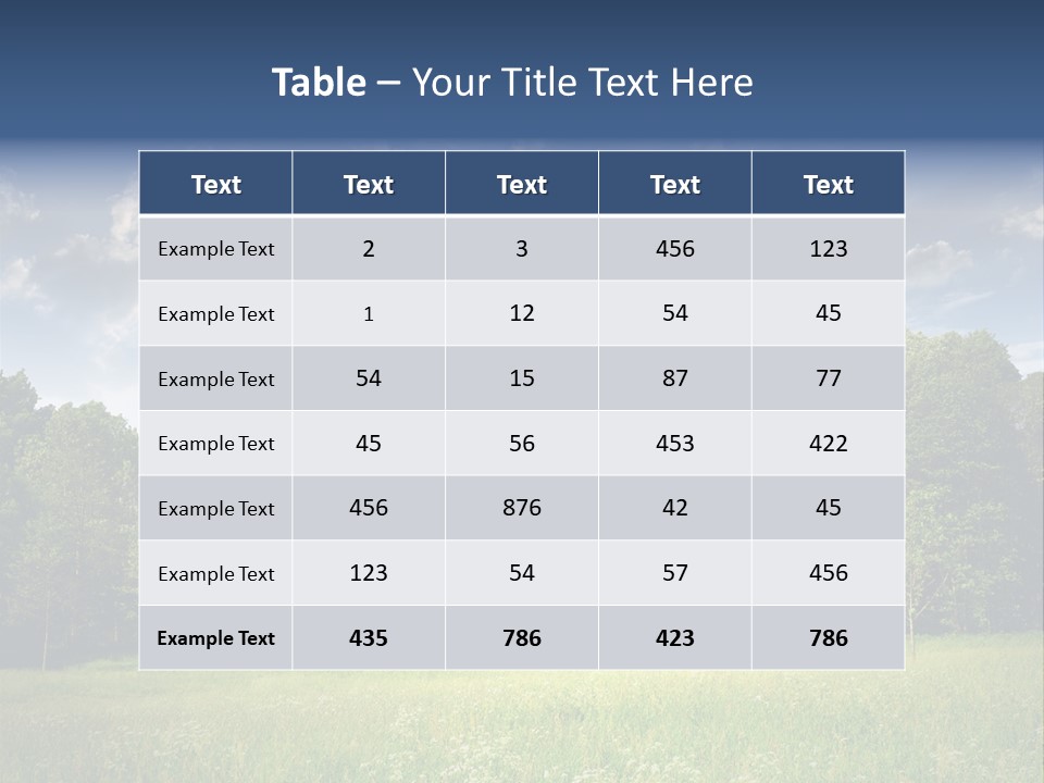 Park Shadows Outdoors PowerPoint Template