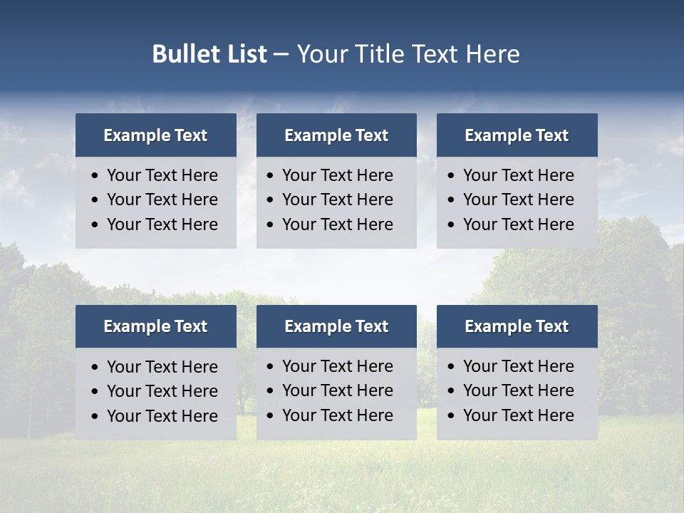 Park Shadows Outdoors PowerPoint Template