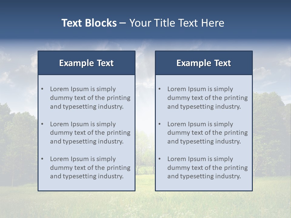Park Shadows Outdoors PowerPoint Template