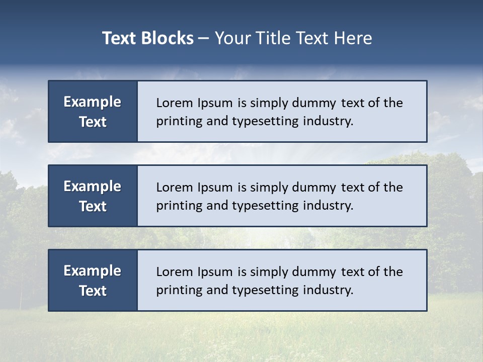 Park Shadows Outdoors PowerPoint Template