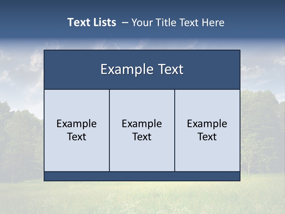 Park Shadows Outdoors PowerPoint Template