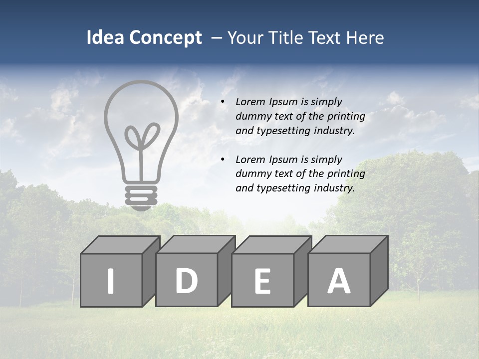 Park Shadows Outdoors PowerPoint Template